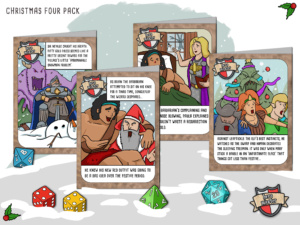 fantasy RPG christmas cards, dungeons and dragons Christmas cards