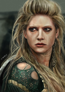 Lagertha artwork, a portrait of vikings character by The Noble Artist