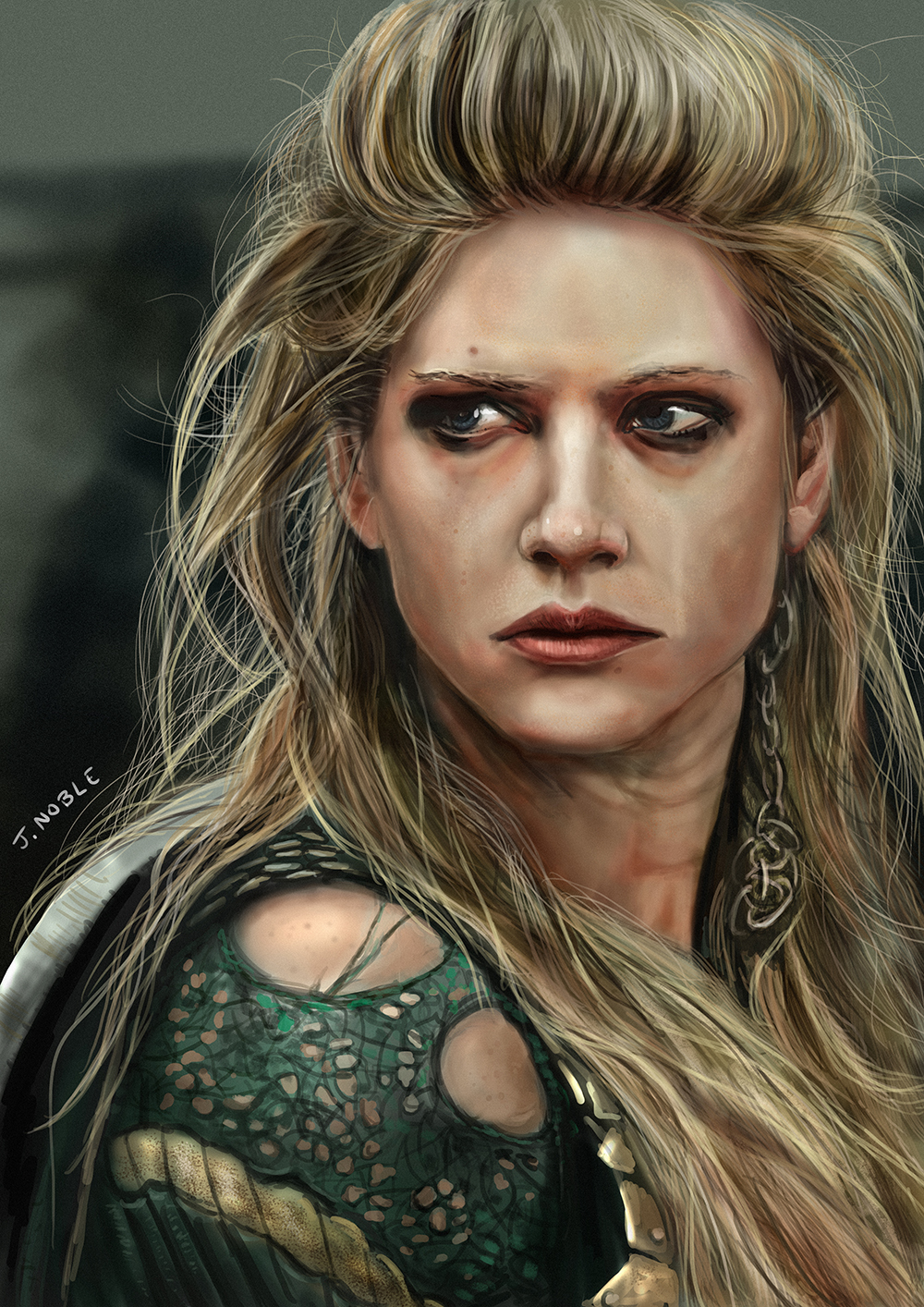 Lagertha artwork, a portrait of vikings character by The Noble Artist