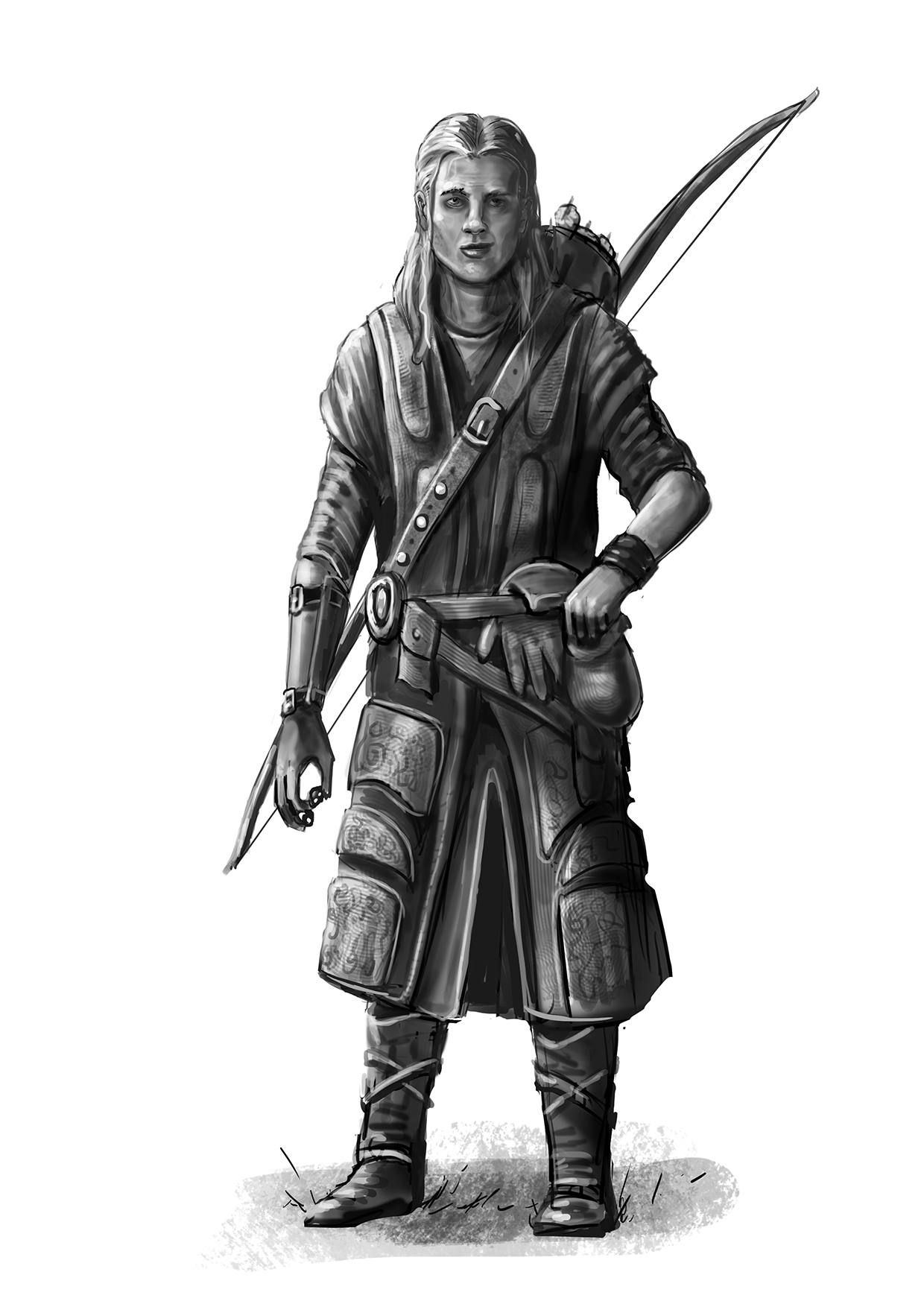 Fantasy character art for the Rune Fire Cycle, by The Noble Artist