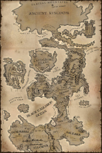 Fantasy map for a SFF novel. Art by the noble artist. Cartography for world building.