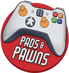 gaming logo for pads and pawns, by The Noble Artist
