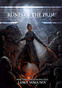 Runes of the Prime, fantasy book cover for Lance Vangundy