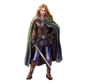 Female druid, fantasy concept art