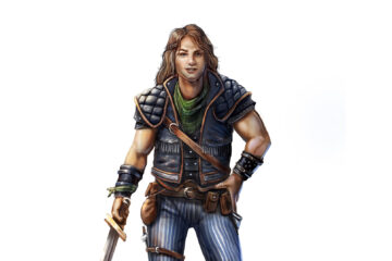 human rogue art, fantasy illustration for TTRPG