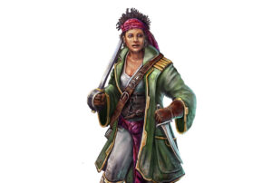 Female pirate fantasy character art