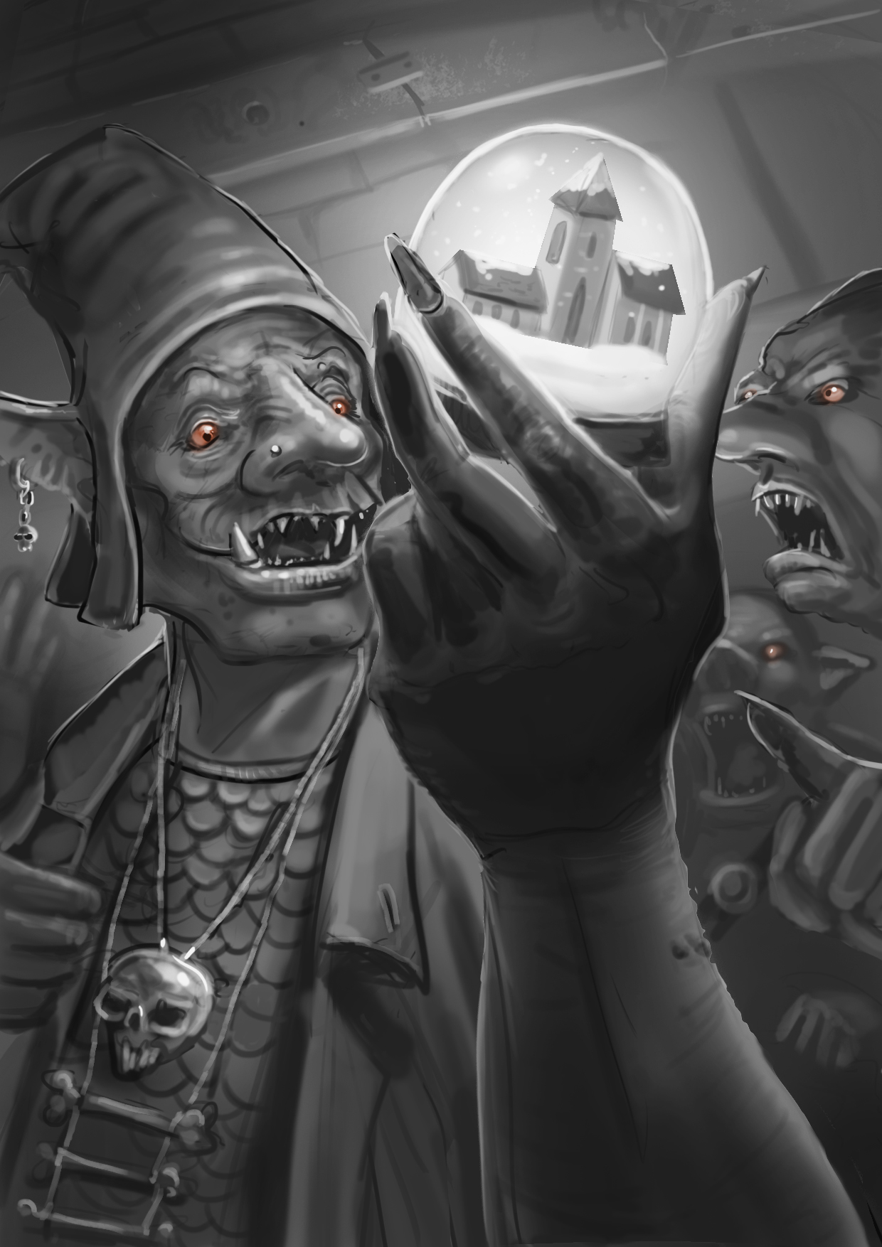 Goblin fantasy art for TTRPG by The Noble Artist