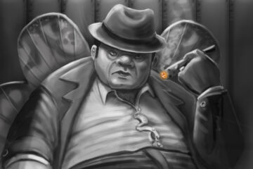 A Pixie gangster boss, fantasy character art by The Noble Artist