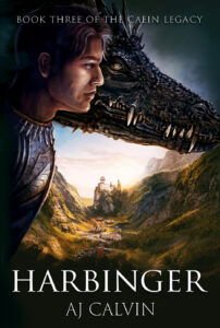 Cover Art for fantasy novel featuring dragons and castles