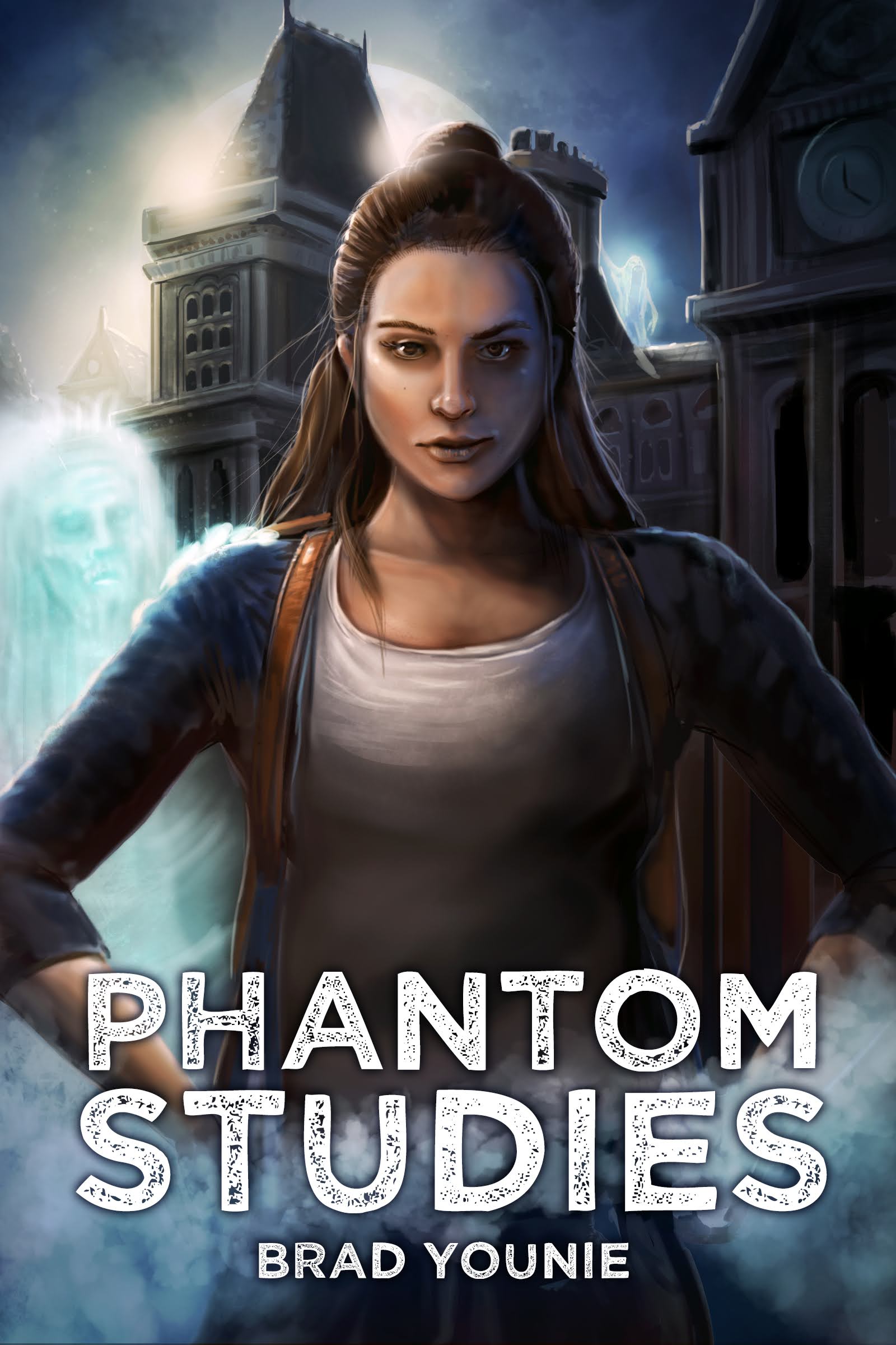 An Urban fantasy book cover designed by The Noble Artist. Girl with the ability to see ghosts and talk to them.