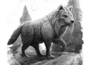 Fantasy wolf Creature concept by The Noble Artist