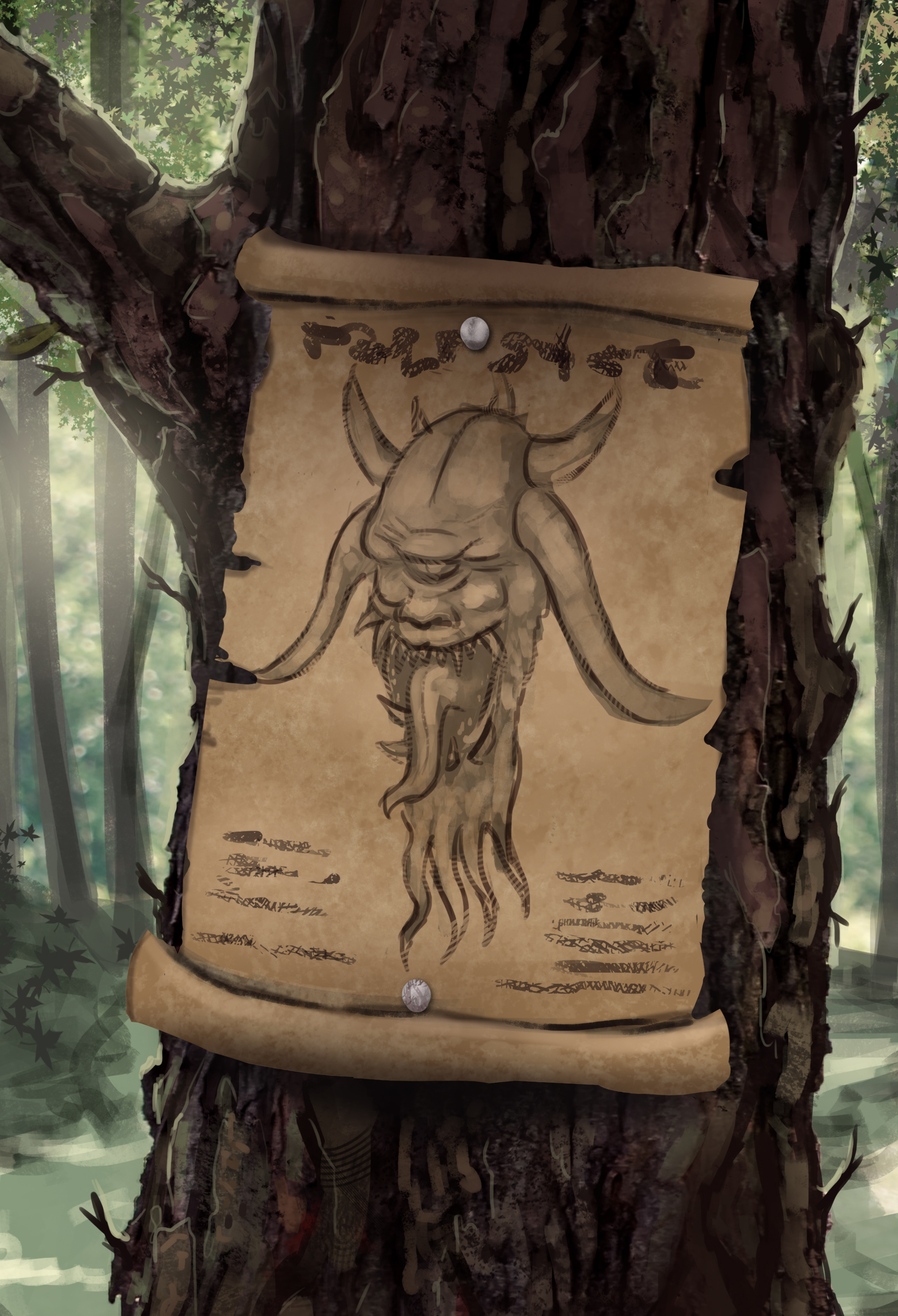 Monster wanted poster for a fantasy game