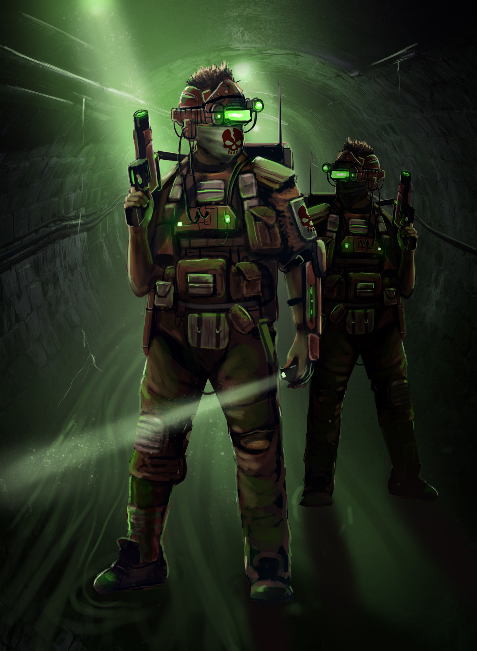 Sci-fi gangsters by The Noble Artist, concept art for Aetherial War 