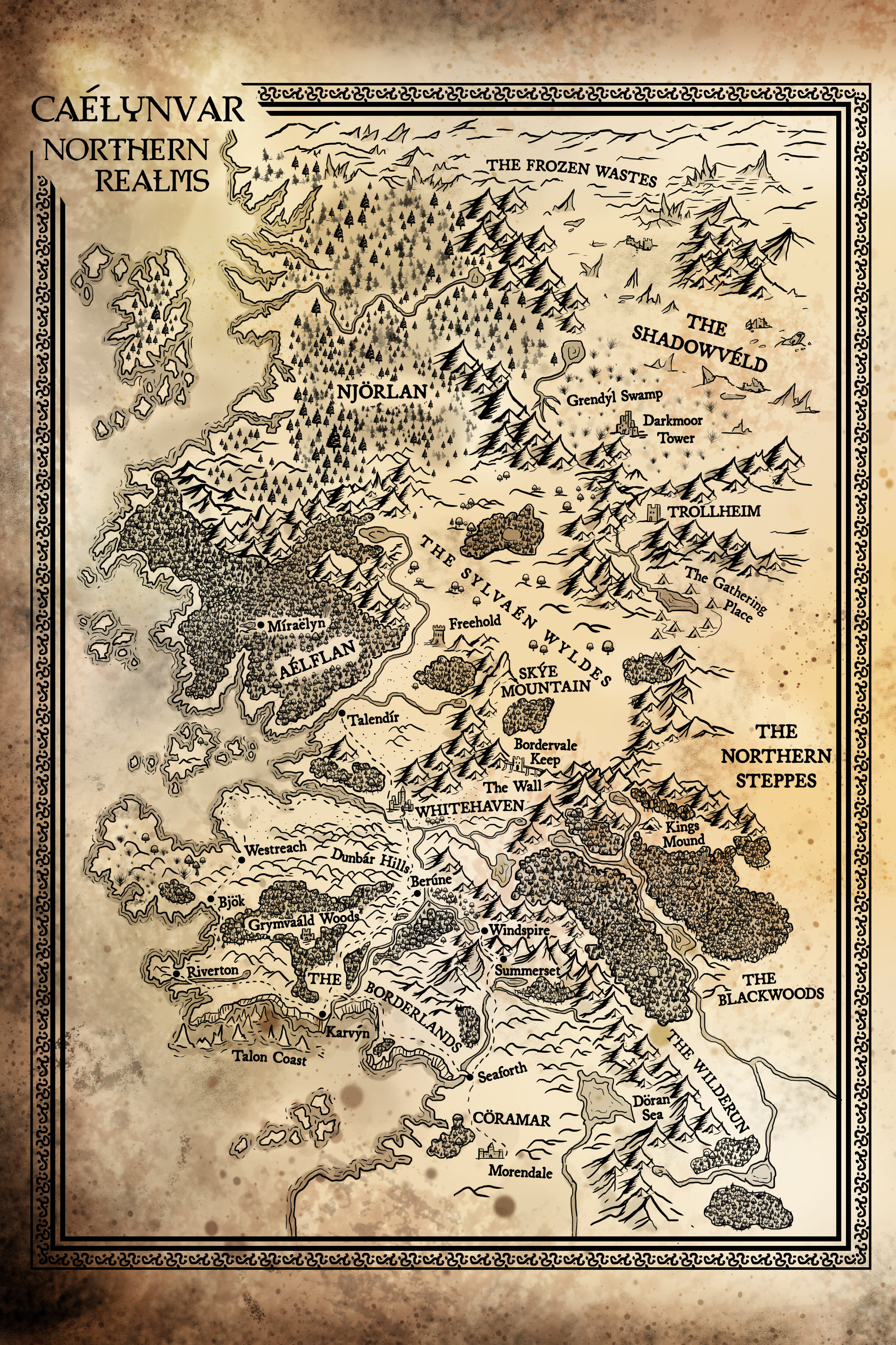 fantasy map by The Noble Artist