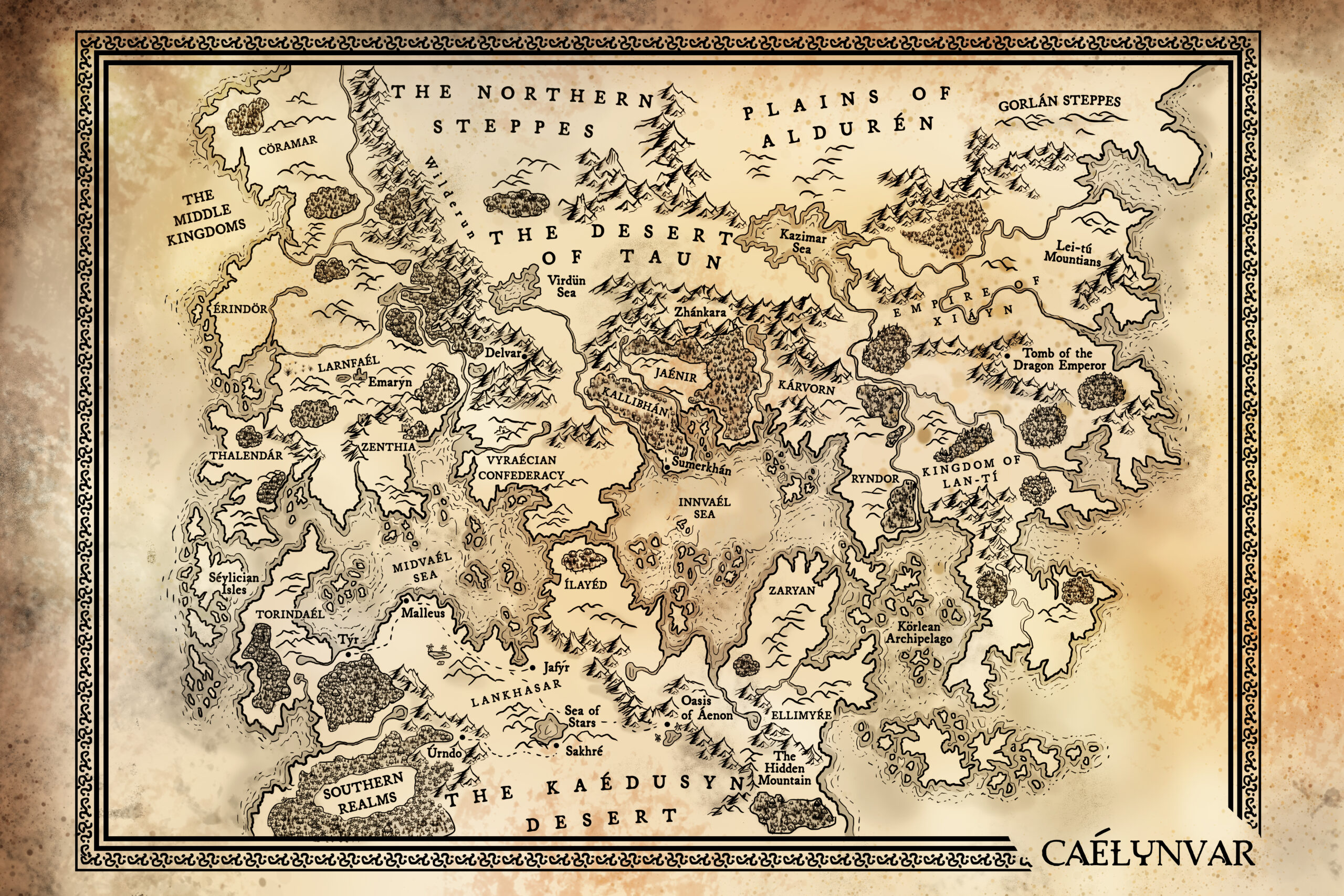 fantasy map by the noble artist